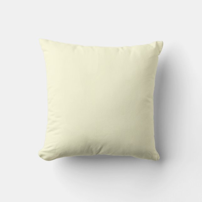 Almofada Cor Amarelo Claro Sólido Simples (Frente)