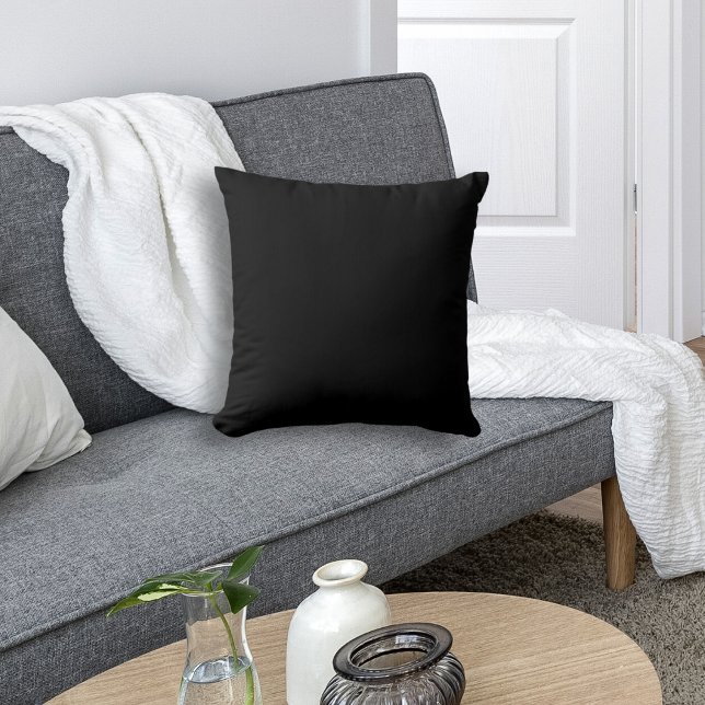 Almofada Cor básica preta (Criador carregado)