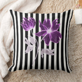 Almofada Cor da Água do Flor Xray Xray, em Preto e Branco