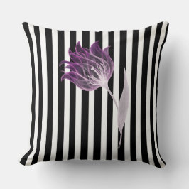 Almofada Cor da Água do Flor Xray Xray, em Preto e Branco