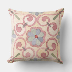 Almofada Cor d'água adorável Padrão floral do azulejo espan