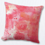 Almofada Cor d'água rosa abstrato<br><div class="desc">Uma bonito pintura de abstrato de aquarela rosa para tornar seus espaços interiores mais adoráveis.</div>