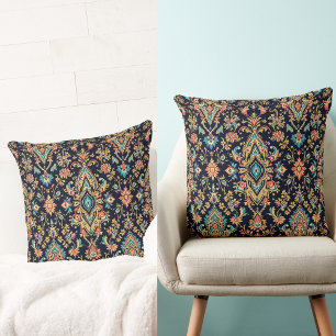 Almofada Cor damasco de Ornamentado de luxo com Motifs Flor
