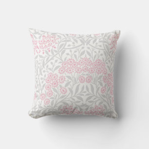 Almofada Cor damasco Floral Rosa cinza
