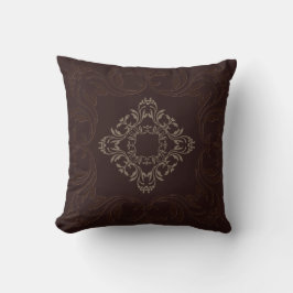 Almofada Cor damasco Vintage | Fundo Rosewood
