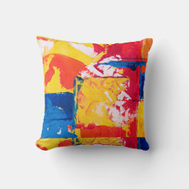 Almofada cor de água abstrato vibrante