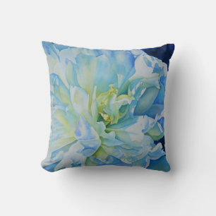 Almofada Cor de água floral azul Elegante