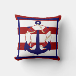 Almofada Cor de âncora/cor de tinta/náutica do PixDezines