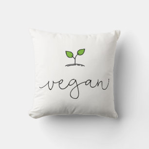 Almofada Cor de Fundo Personalizada Mínima do Vegan