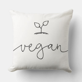 Almofada Cor de Fundo Personalizada Mínima do Vegan