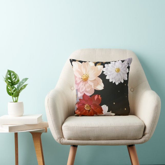 Almofada Cor-de-rosa branca Elegante moderna (Cadeira)