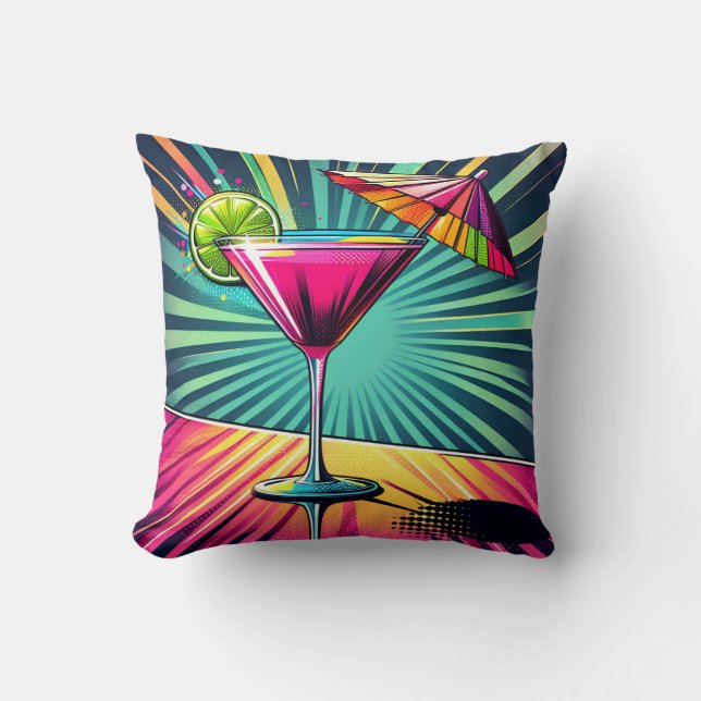 Almofada Cor-de-Rosa de Cocktail (Frente)
