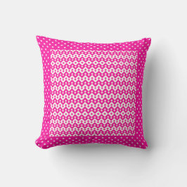Almofada Cor-de-rosa-doce, Padrão Geométrico Branco
