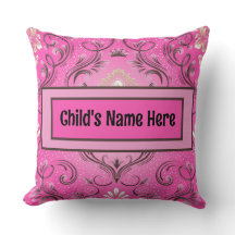 Almofada Cor-de-Rosa Personalizada com Damask