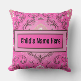 Almofada Cor-de-Rosa Personalizada com Damask