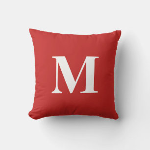 Almofada Cor Editável Personalizada, Vermelha e Branco