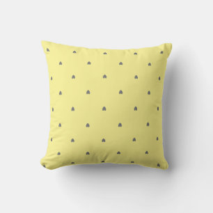 Almofada Cor Personalizada Amarelo do Padrão de Coração