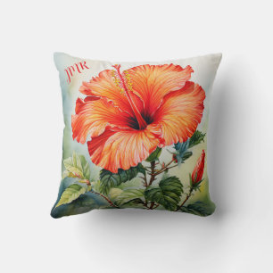 Almofada Cor Personalizada da Água do Hibiscus