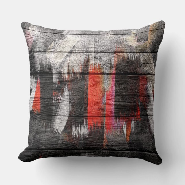 Almofada Cor Pintada Parede Madeira 7 (Frente)