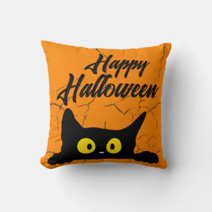 Almofada Cor Preta das Halloween Textura em relevo