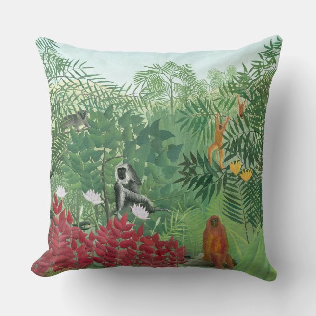 Almofada Cor Restaurada Henri Rousseau Mackey Jungle Art (Frente)
