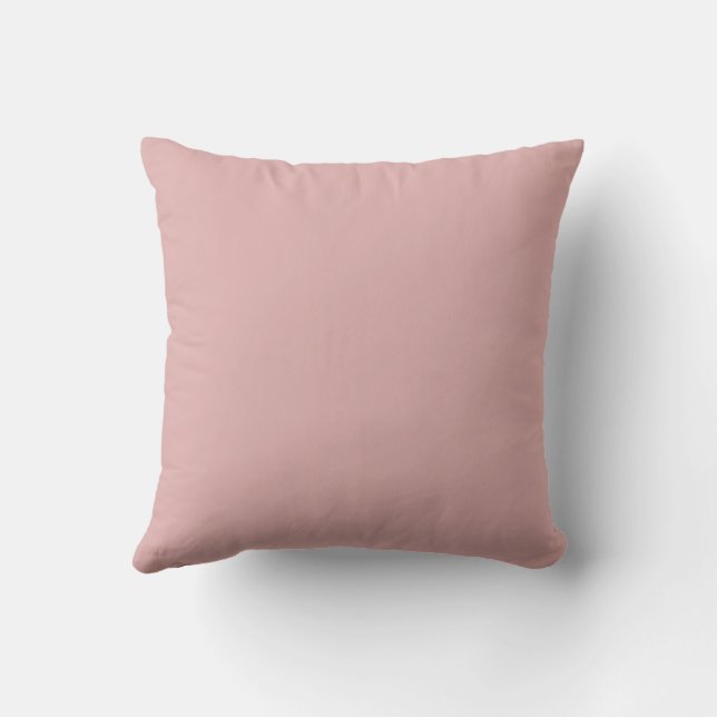 Almofada Cor Rosa Moderno Cor Sólida Simples (Verso)