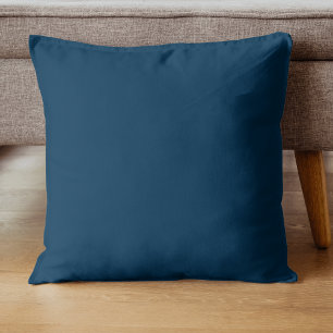 Almofada Cor Sólida Azul Prussiana   Clássico   Elegante