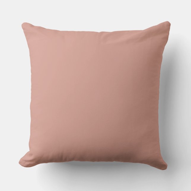 Almofada Cor Sólida Mínima Dusta Moderna Rosa (Frente)