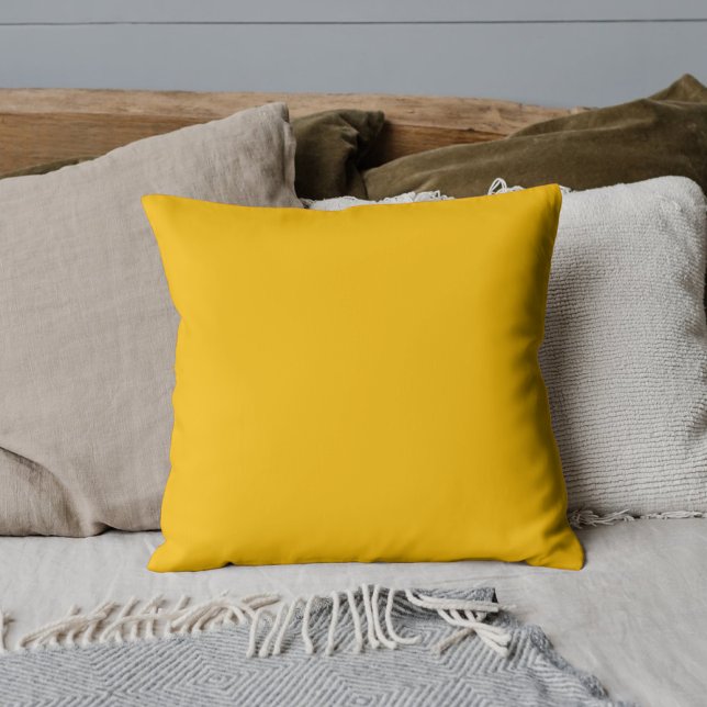 Almofada Cor Sólida Neon Amber | Clássico (Criador carregado)