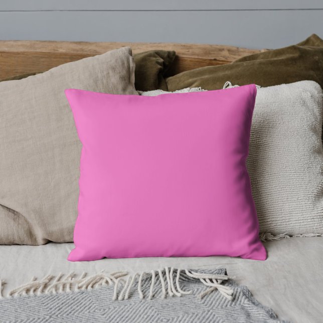 Almofada Cor Sólida Neon Rosa | Clássico (Criador carregado)