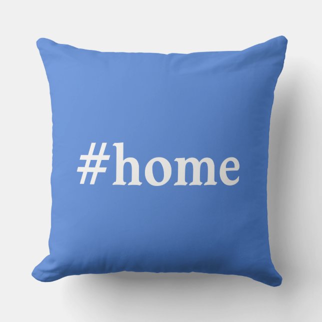 Almofada Cor Sólido Azul Francês #Home (Frente)