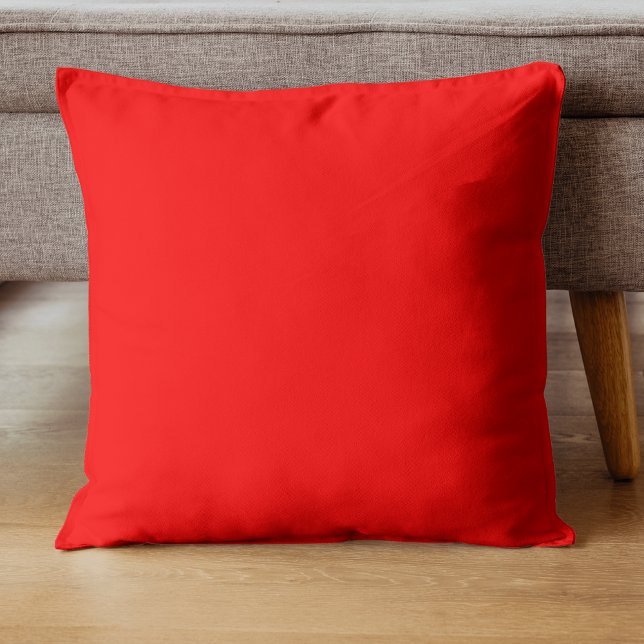 Almofada Cor Sólido Neon Red | Clássico (Criador carregado)