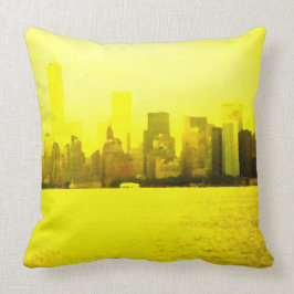 Almofada Cor urbana da decoração do travesseiro amarelo