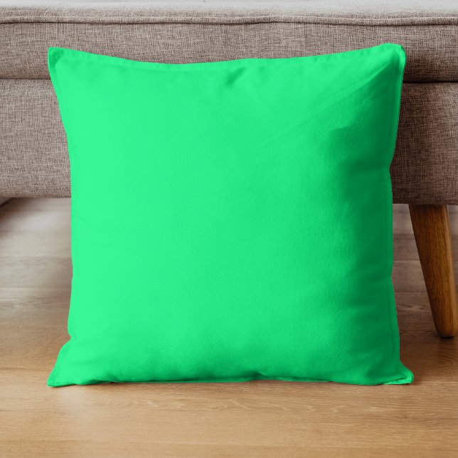 Almofada Cor verde neon-Primavera, mínima e elegante (Criador carregado)