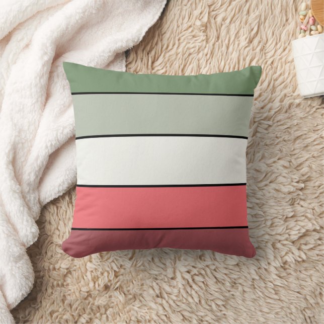 Almofada Cor Verde Vermelha Natal Em Papel Texturizado (Cobertor)