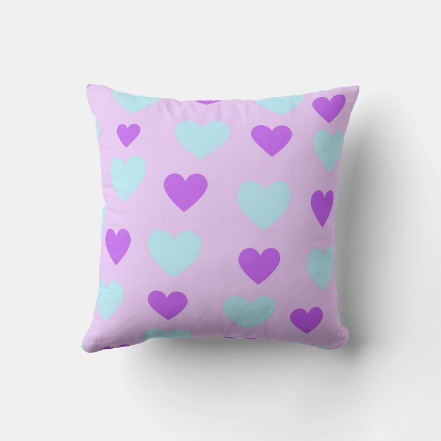 Almofada Coração Clássico Romântico Moderno e Elegante Azul (Verso)