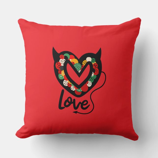 Almofada Coração com Travesseiro decorativo de Cauda e Cava (Frente)