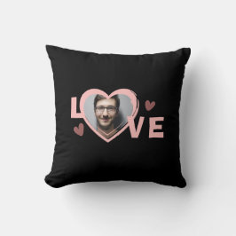 Almofada Coração de Amor com Foto Personalizada Simples Mod