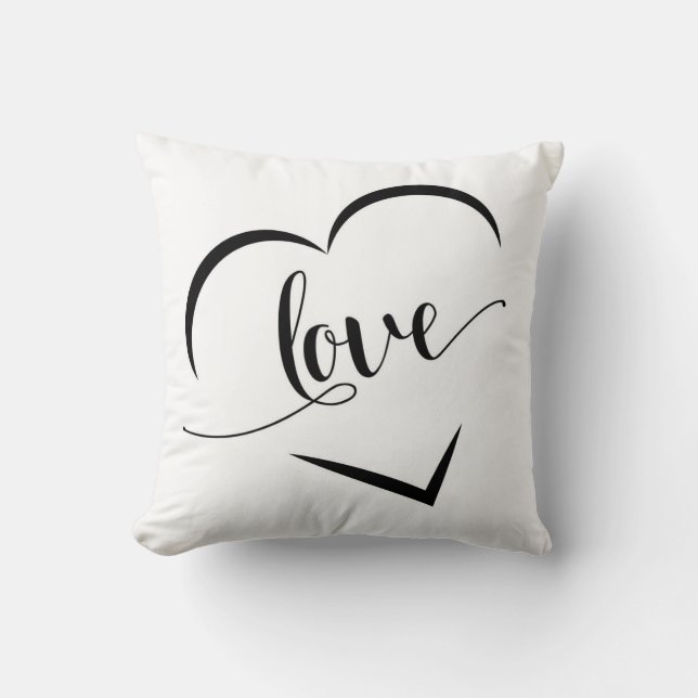 Almofada Coração de Amor Elegante (Frente)
