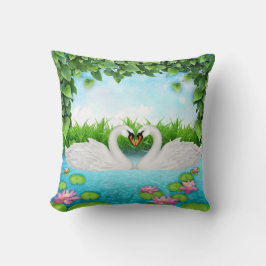 Almofada Coração dos cisnes