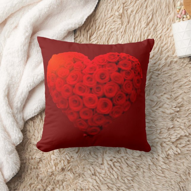 Almofada coração dos rosas (Cobertor)