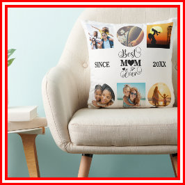 Almofada Coração Elegante de Script Elegante de Colagem de