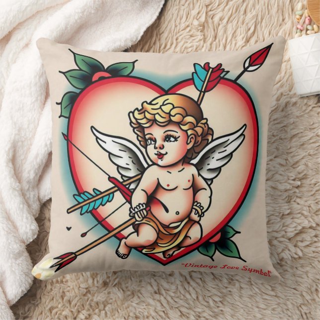 Almofada Coração Ousado e Arte de Cupido (Cobertor)