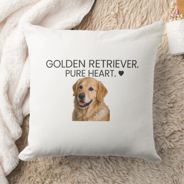 Almofada Coração Puro do Golden Retriever ♥ Decorativo (Cobertor)