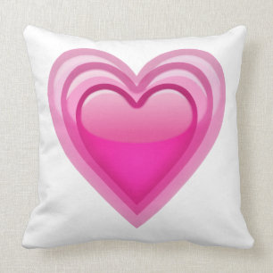 Almofada Coração Rosa Crescente - Emoji