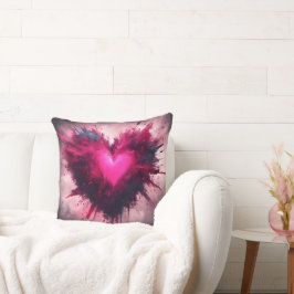 Almofada Coração Rosa Pequeno