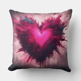 Almofada Coração Rosa Pequeno