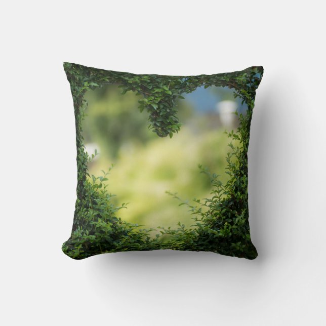 Almofada Coração Tópico Verde (Frente)