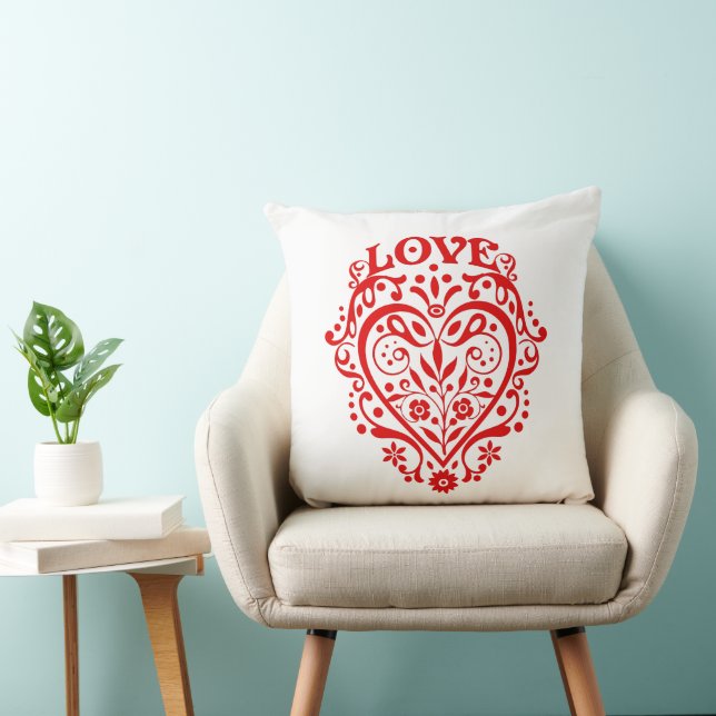 Almofada Coração Vermelho de Amor Chique 50cm (Cadeira)