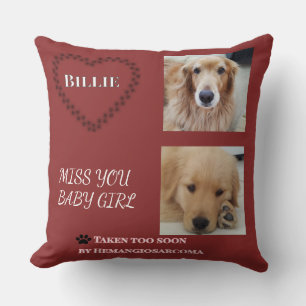 Almofada Coração Vermelho Suave Tributo Eterno